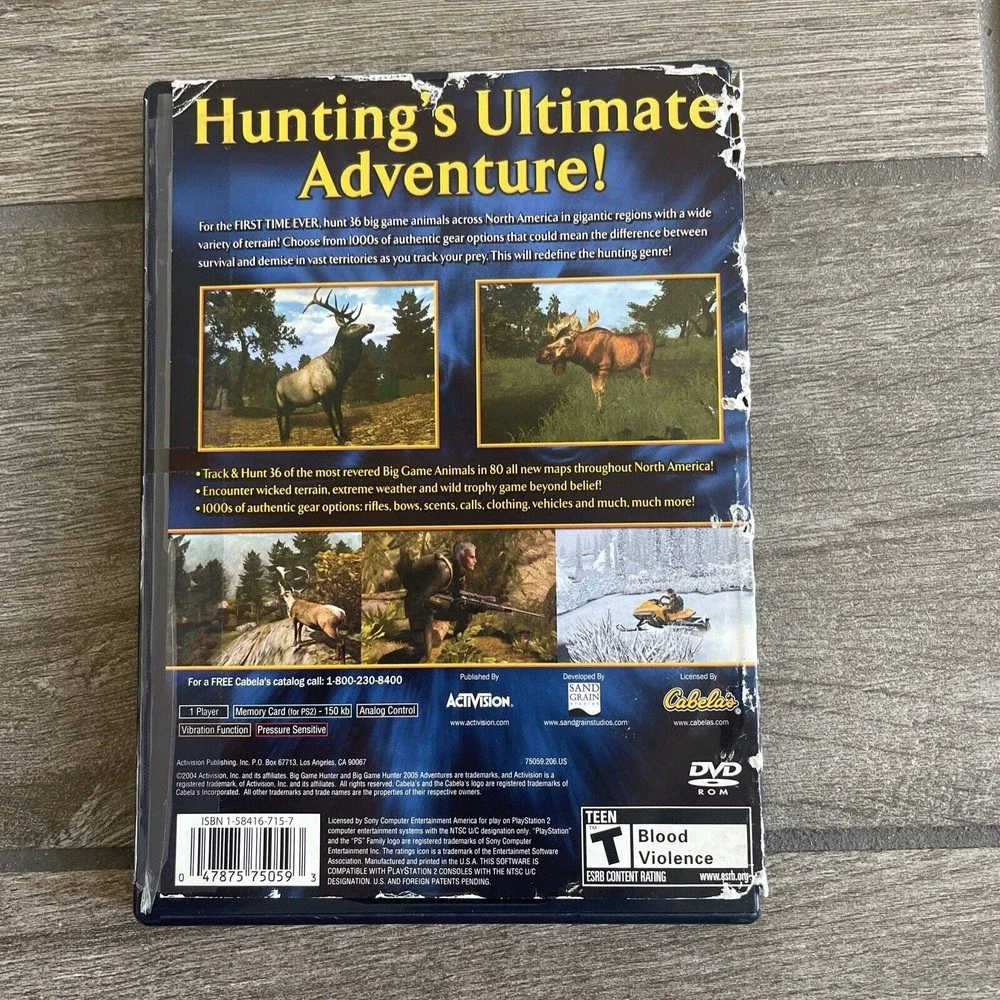PS2 Cabela's Big Game Hunter 2005 (Sony Playstation 2) Complete